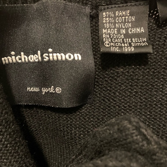 Michael Simon Sz Med Lux Animal Print Jeweled Cardigan Sweater Vintage 1999 EUC - Picture 7 of 10